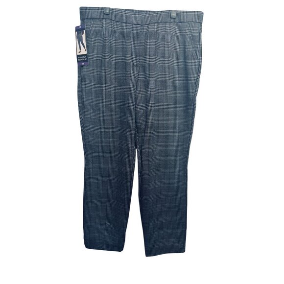 NWT Banana Republic 14 Womens Glen Plaid Trousers Office Comfort - Picture 3 of 16